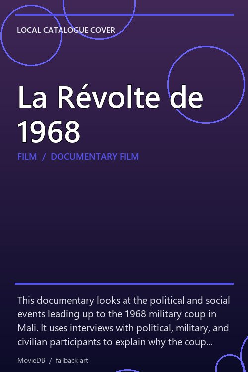La Révolte de 1968 poster
