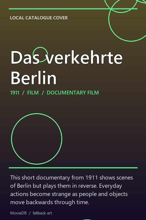Das verkehrte Berlin poster