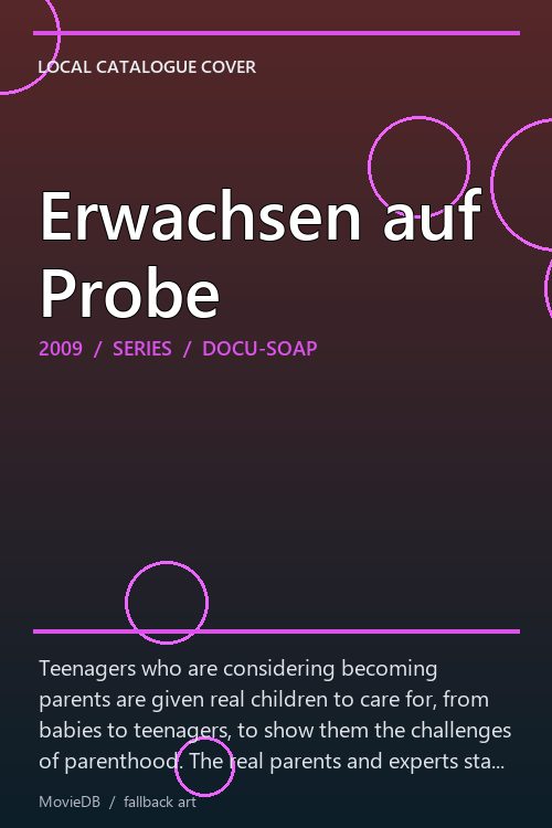 Erwachsen auf Probe poster