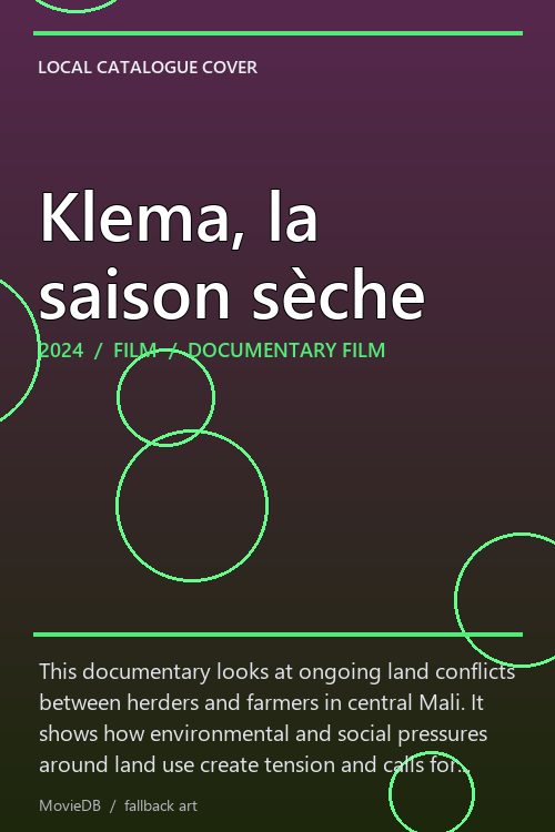 Klema, la saison sèche poster