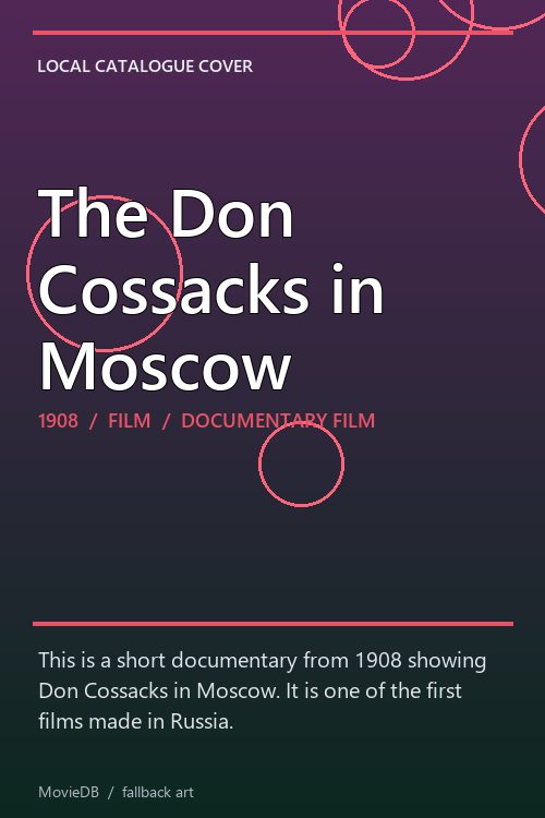 The Don Cossacks in Moscow poster