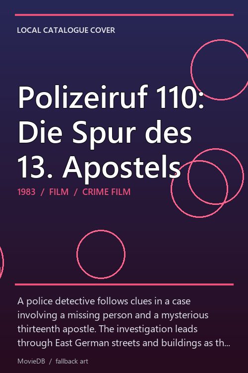 Polizeiruf 110: Die Spur des 13. Apostels poster