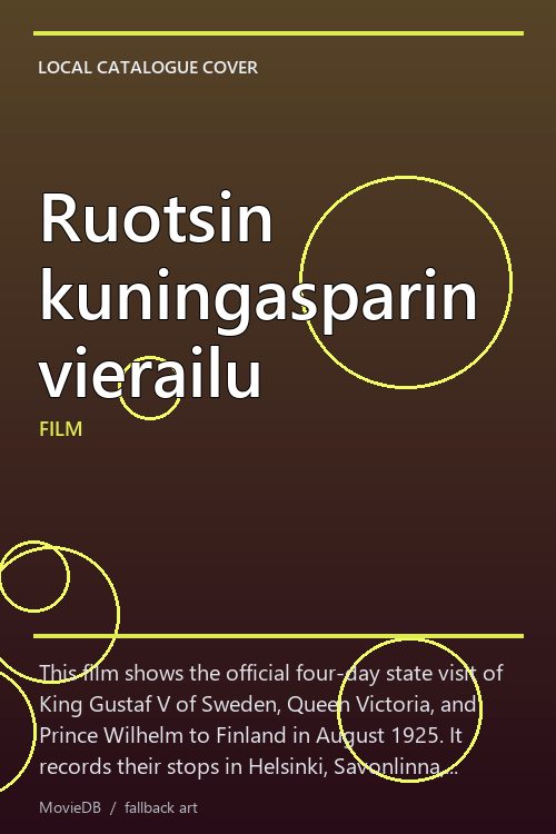 Ruotsin kuningasparin vierailu poster