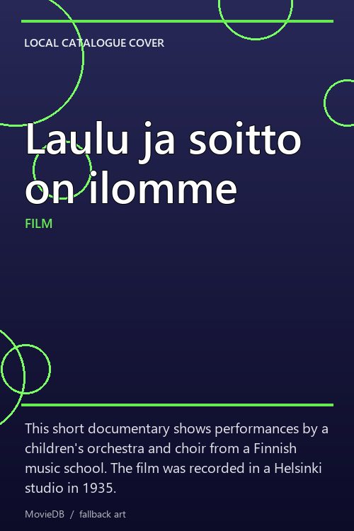 Laulu ja soitto on ilomme poster