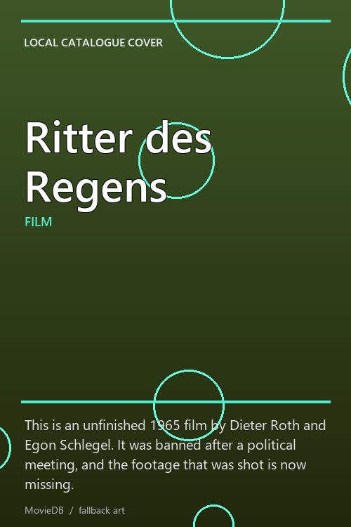 Ritter des Regens poster