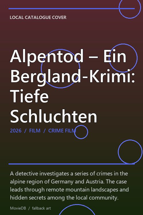 Alpentod – Ein Bergland-Krimi: Tiefe Schluchten poster