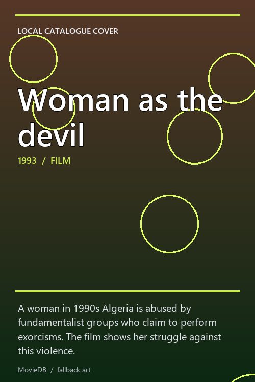 Woman as the devil poster