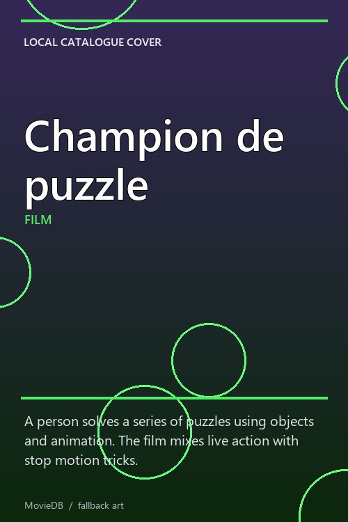 Champion de puzzle poster