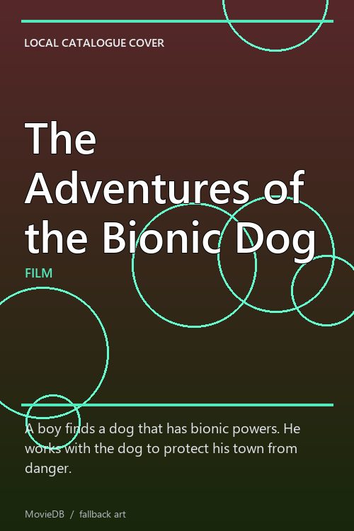 The Adventures of the Bionic Dog poster
