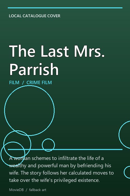 The Last Mrs. Parrish poster