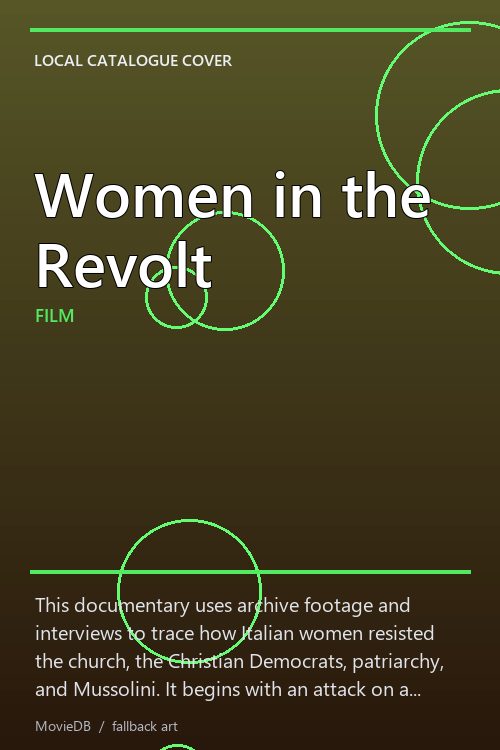 Women in the Revolt poster