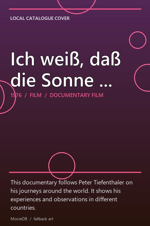 Ich weiß, daß die Sonne ... poster