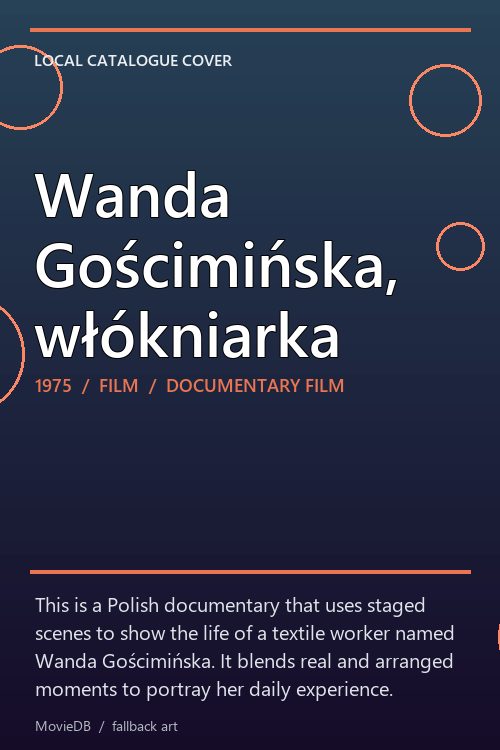Wanda Gościmińska, włókniarka poster