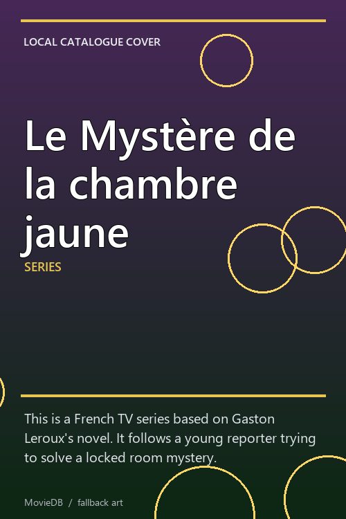 Le Mystère de la chambre jaune poster