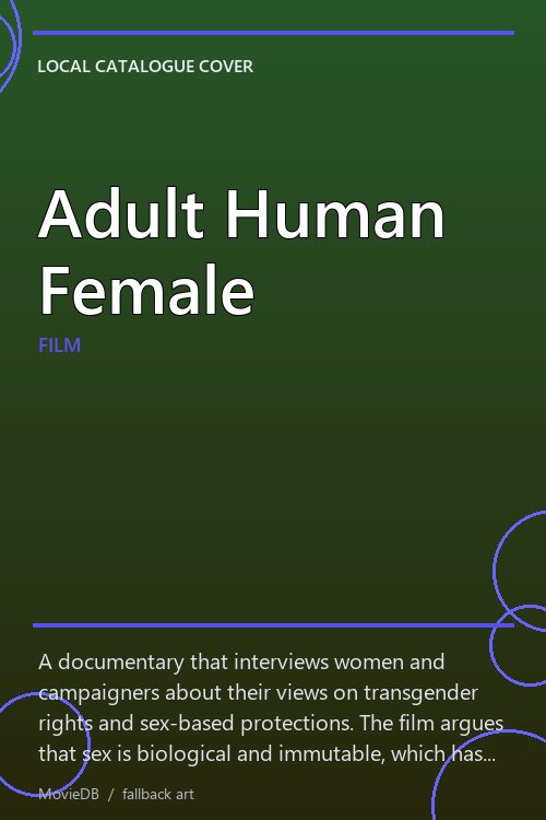 Adult Human Female poster