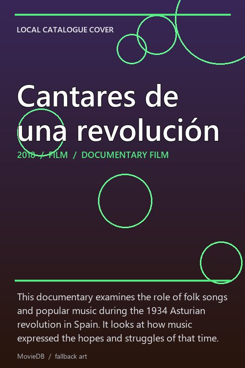 Cantares de una revolución poster