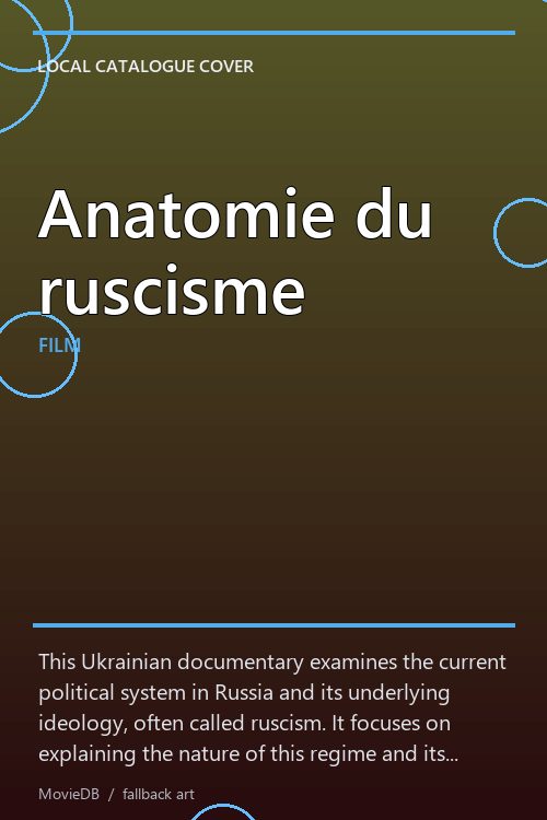 Anatomie du ruscisme poster