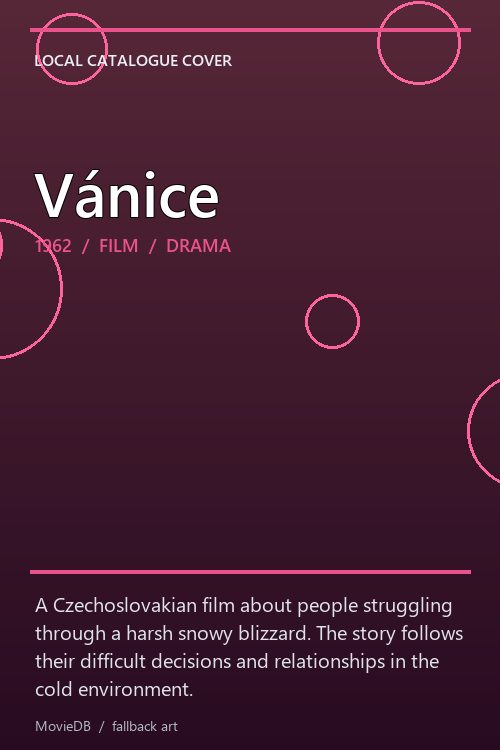 Vánice poster