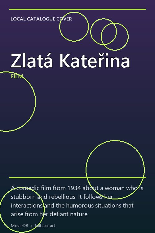 Zlatá Kateřina poster