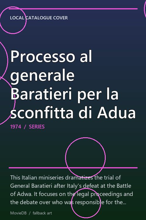 Processo al generale Baratieri per la sconfitta di Adua poster