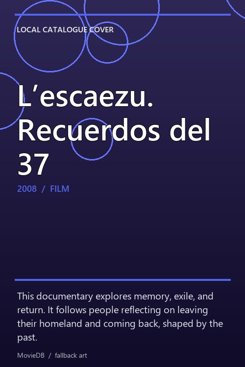 L’escaezu. Recuerdos del 37 poster