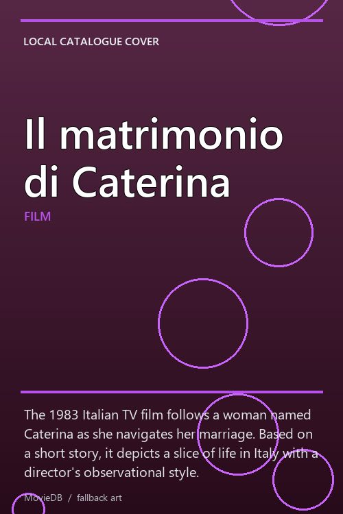 Il matrimonio di Caterina poster