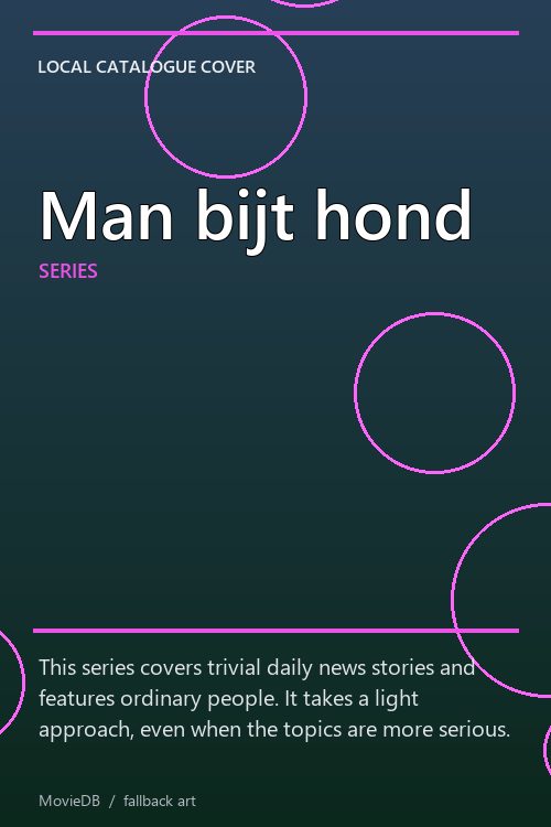 Man bijt hond poster
