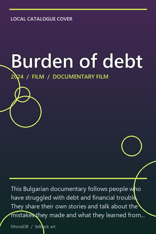 Burden of debt poster
