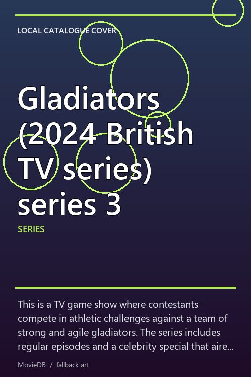 Gladiators (2024 British TV series) series 3 poster