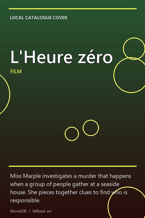 L'Heure zéro poster