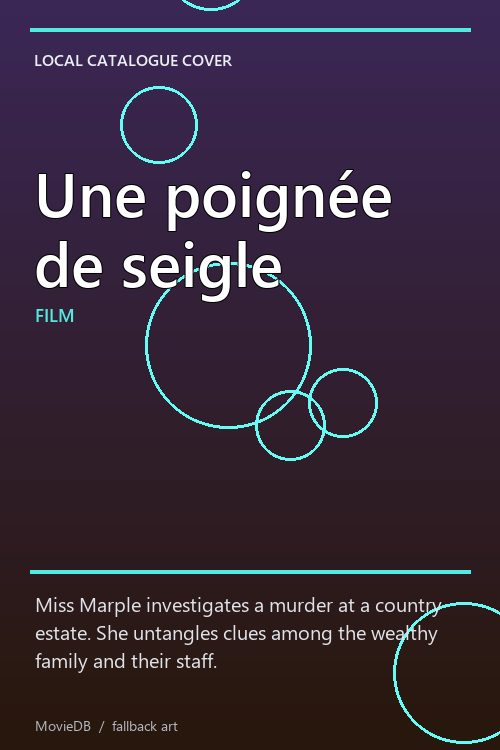 Une poignée de seigle poster
