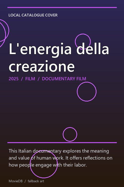 L'energia della creazione poster