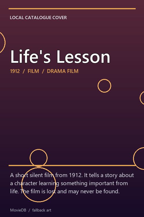 Life's Lesson poster