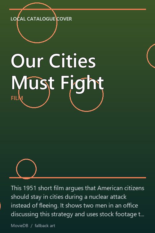 Our Cities Must Fight poster
