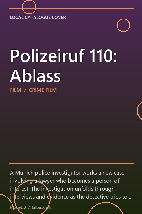 Polizeiruf 110: Ablass poster