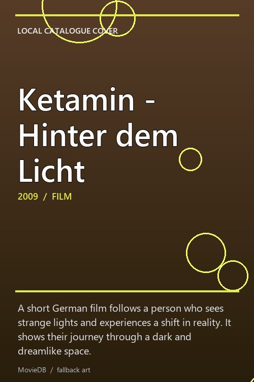 Ketamin - Hinter dem Licht poster