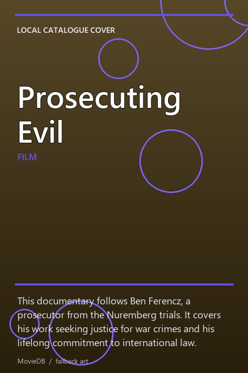 Prosecuting Evil poster