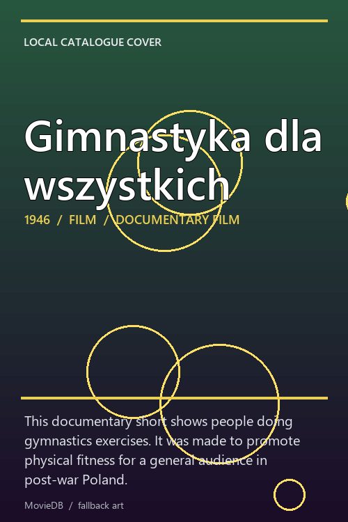 Gimnastyka dla wszystkich poster