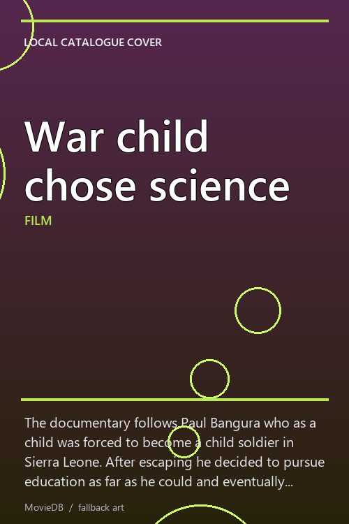War child chose science poster