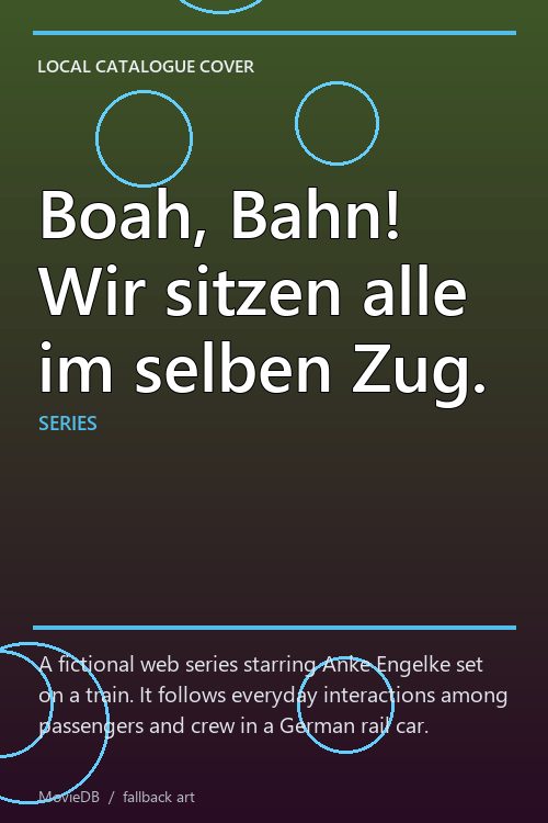 Boah, Bahn! Wir sitzen alle im selben Zug. poster