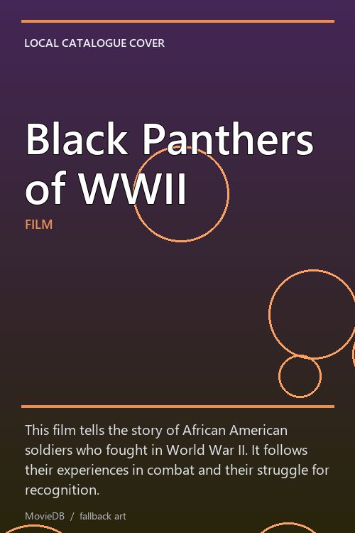 Black Panthers of WWII poster
