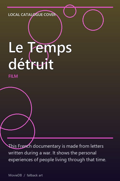 Le Temps détruit poster