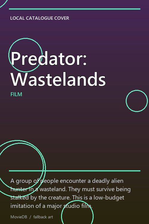 Predator: Wastelands poster