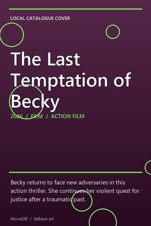 The Last Temptation of Becky poster