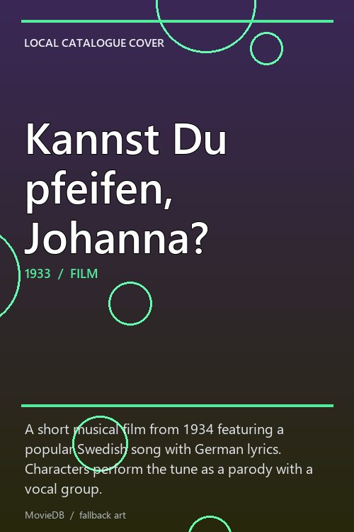 Kannst Du pfeifen, Johanna? poster