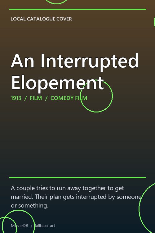 An Interrupted Elopement poster