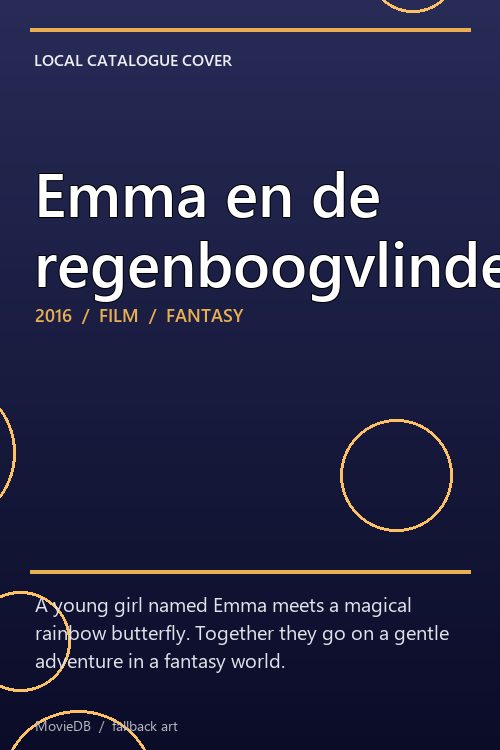 Emma en de regenboogvlinder poster