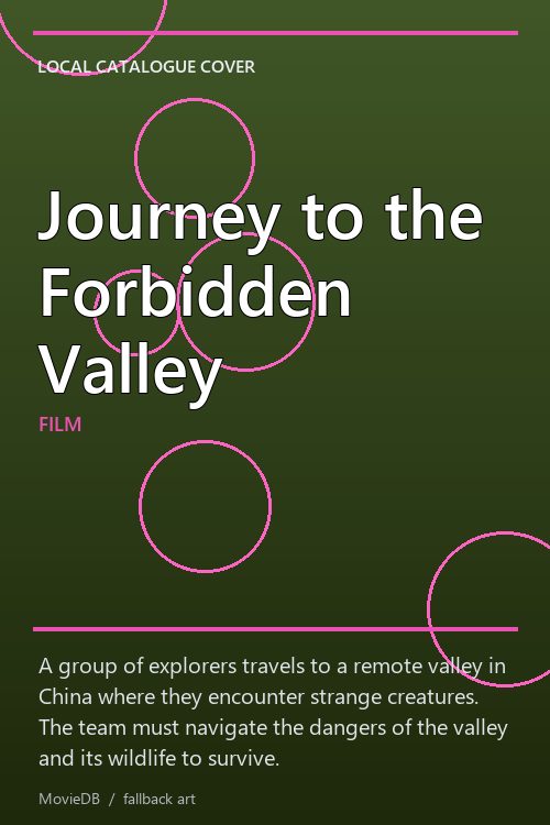 Journey to the Forbidden Valley poster