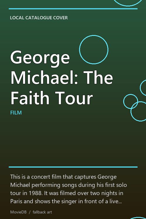George Michael: The Faith Tour poster