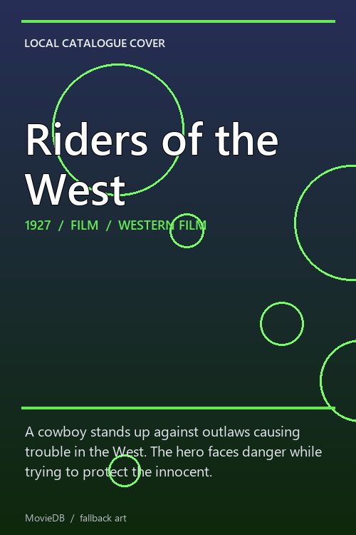 Riders of the West poster